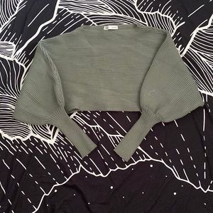 Cropped Sage Sweater